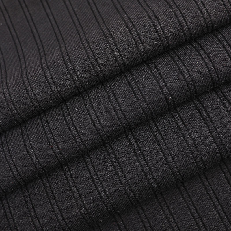 32s CVC + 40D Đan sườn Spandex sọc 10x2 mạ toàn bộ